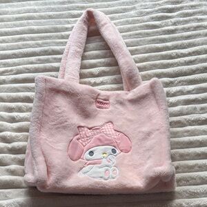 Pink Plush Kids Tote Bag